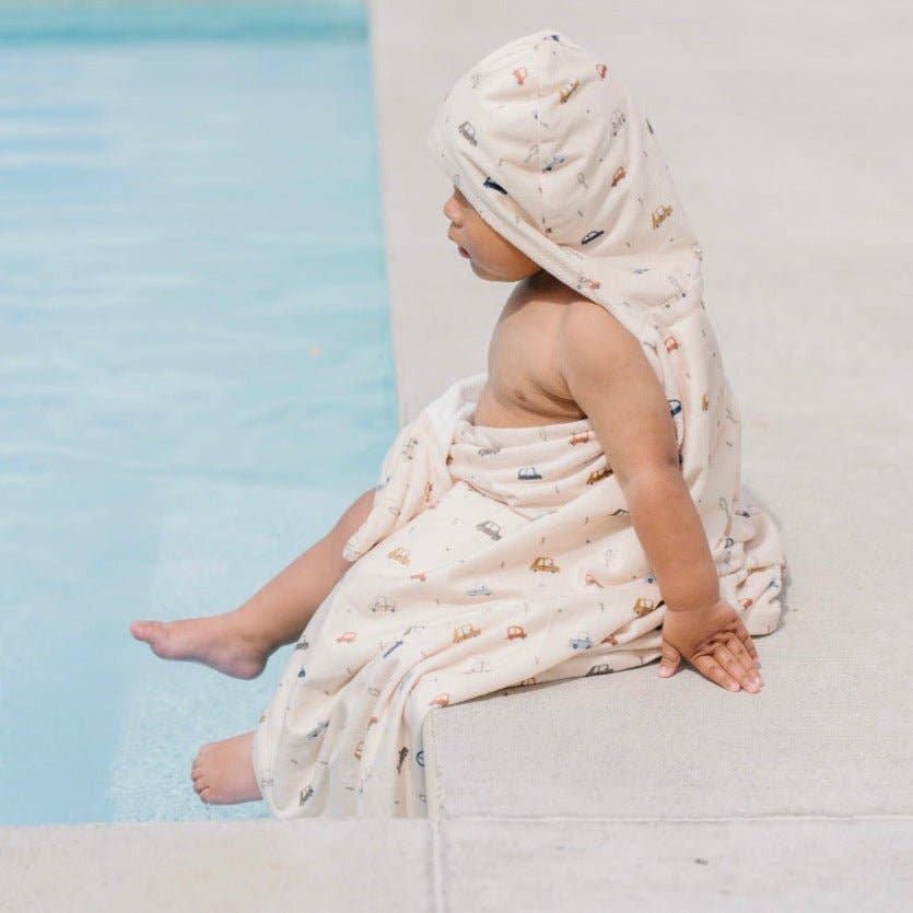 Infant Hooded Towel - Feather