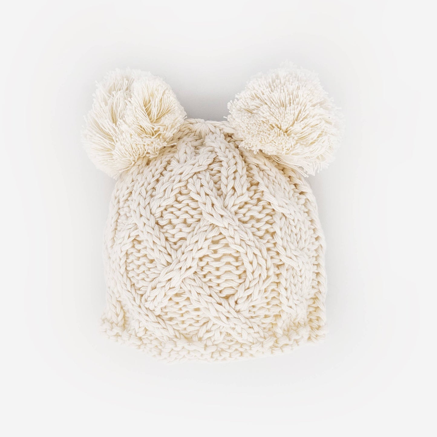 Newborn Pom Pom Beanie- Natural