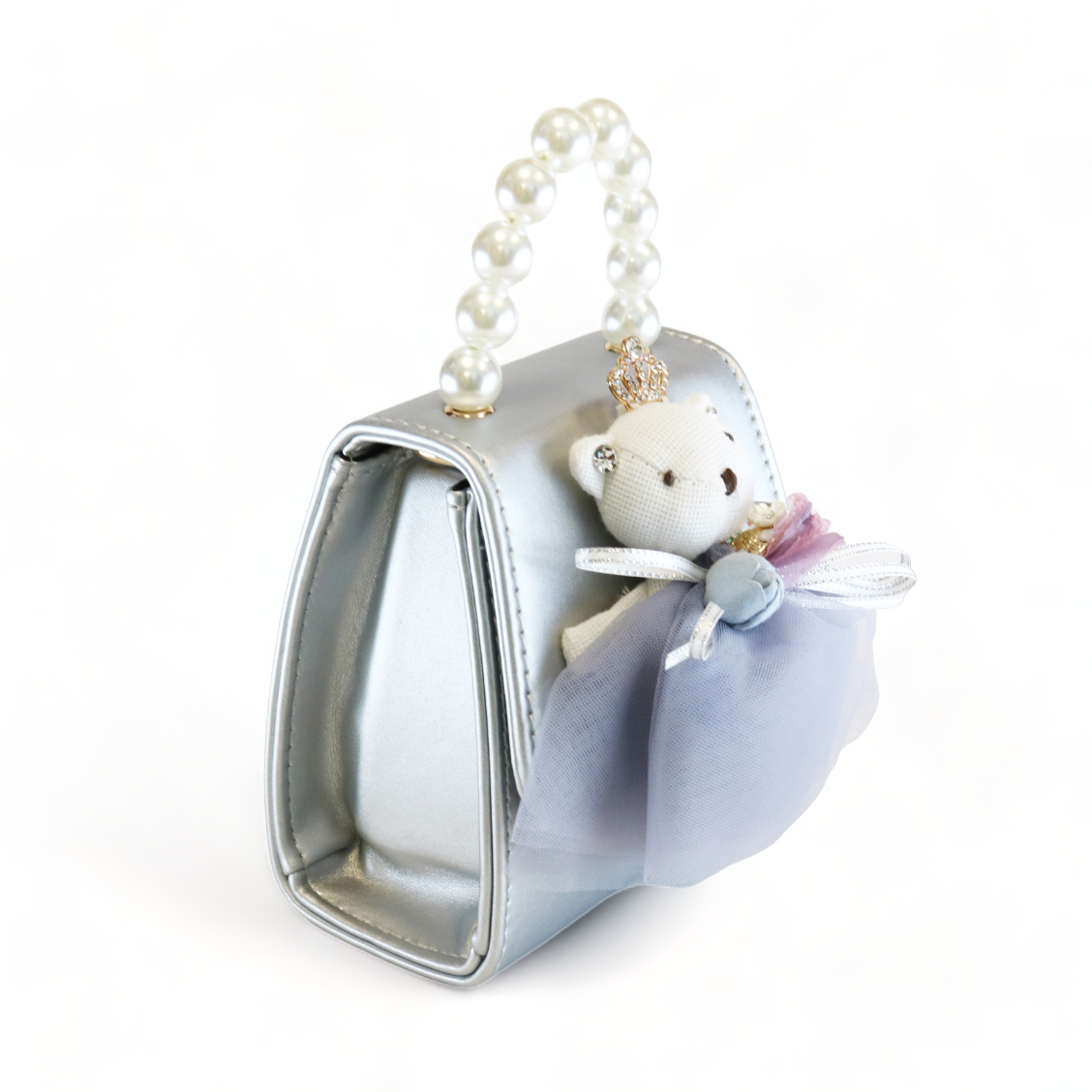 Princess Bear Purse - Silver