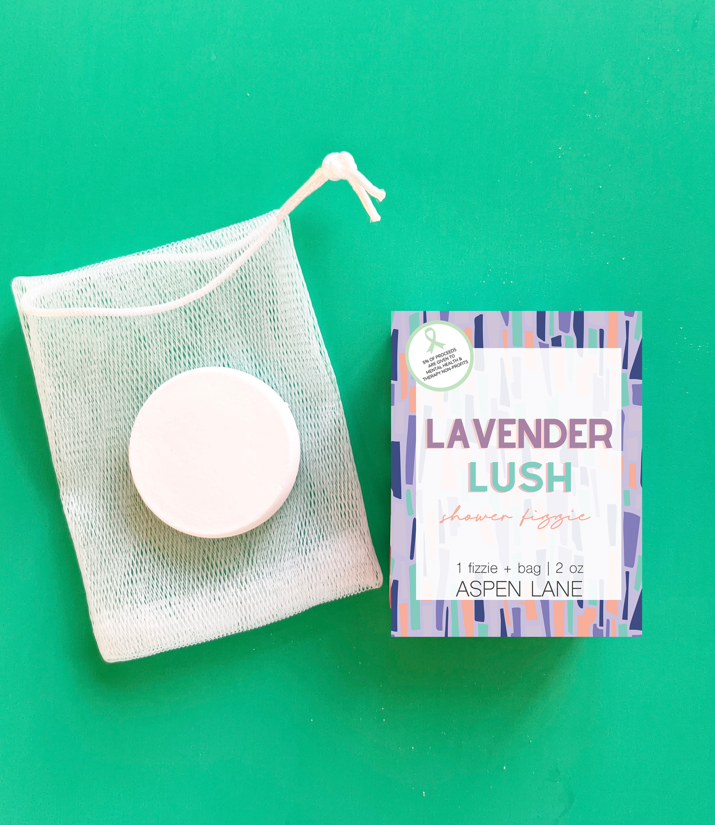 Lavender Lush Shower Steamer Fizzie w/ Bag