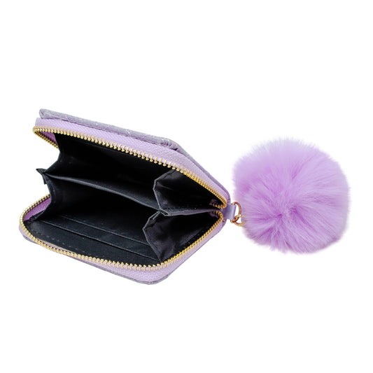 Sparkle Quilted Wallet - Purple