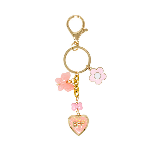 Quilted BFF Blossom Pearl Handle Handbag: Bubblegum