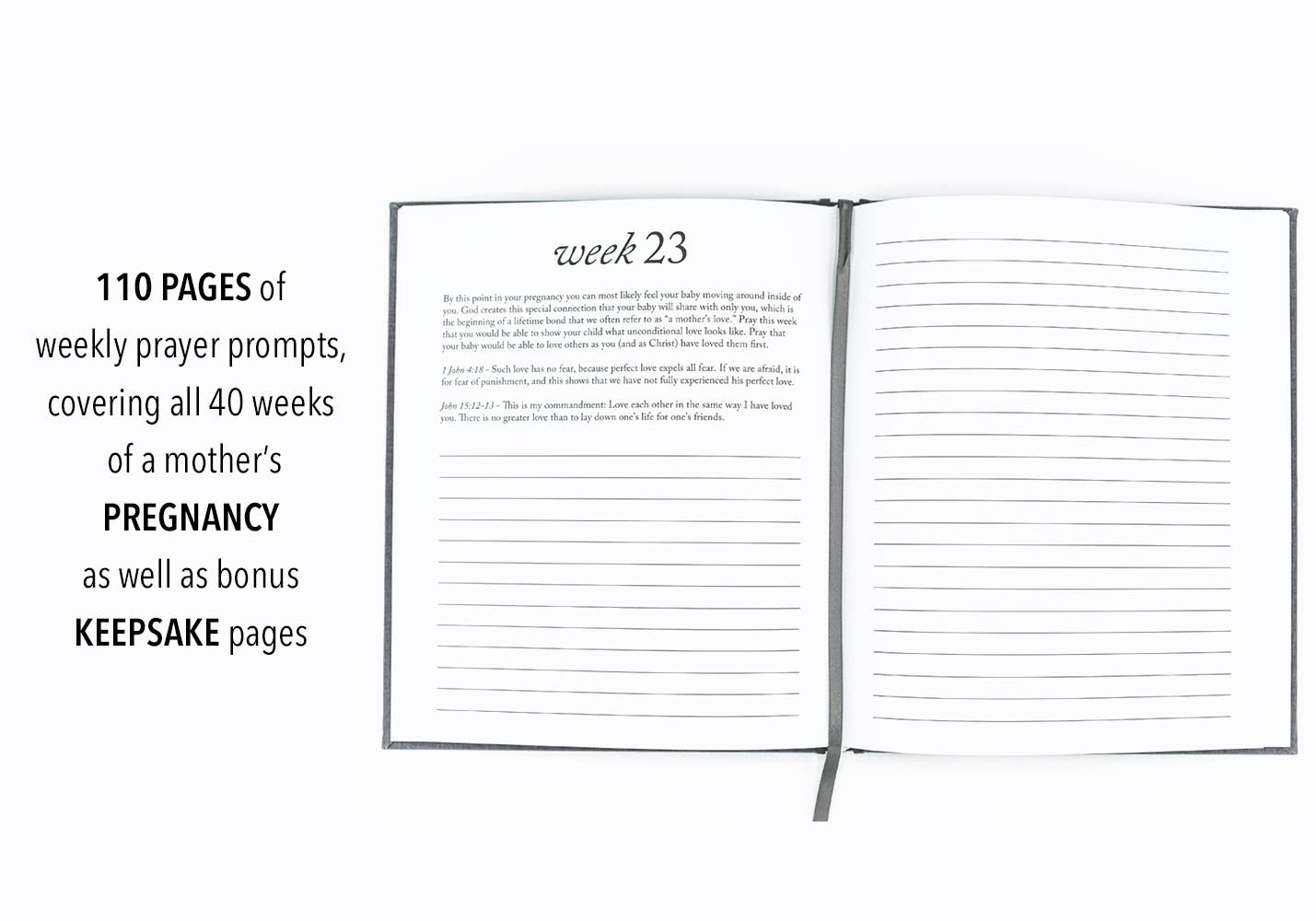 Dear Baby Prayer Journal & Memory Book for Moms: Ivory