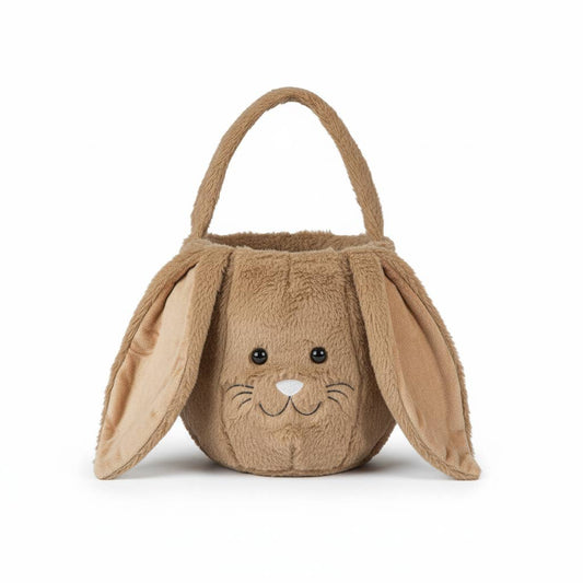 Plush Easter Basket- Brown