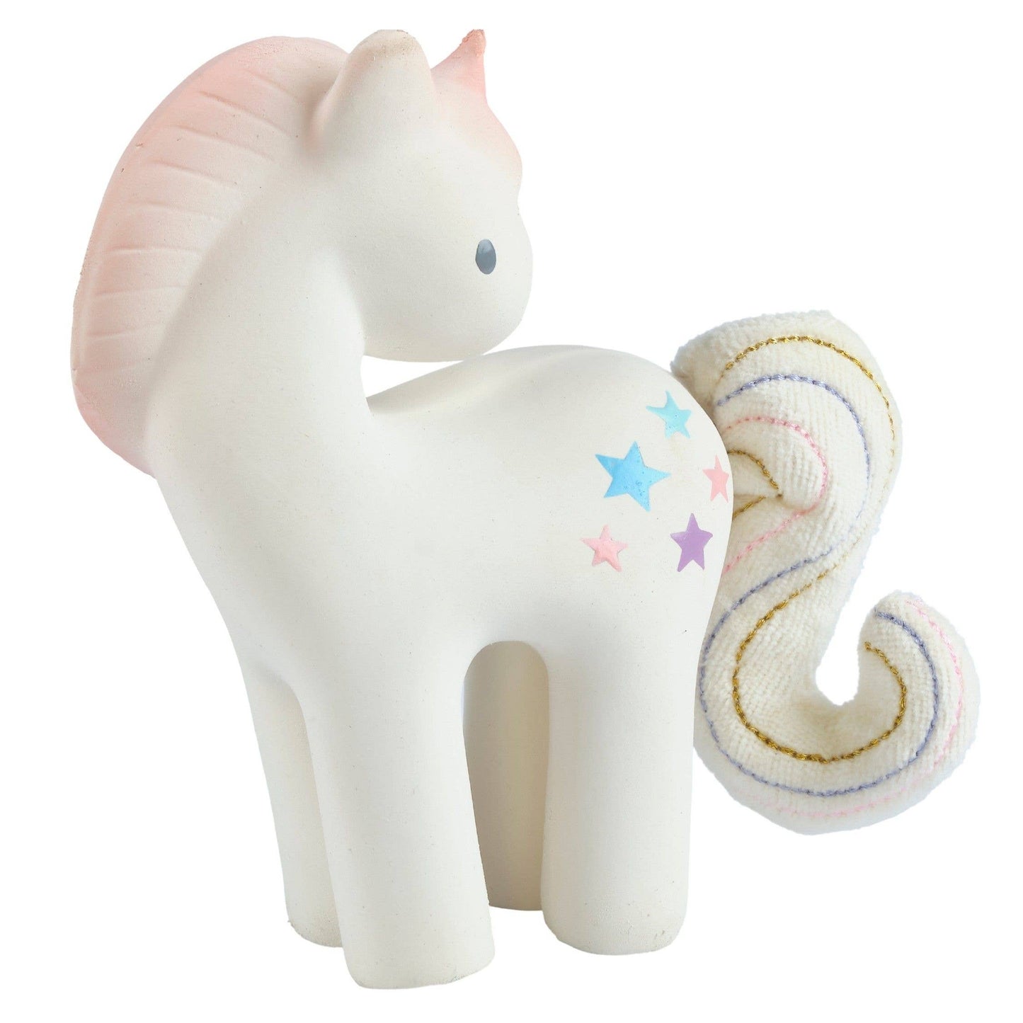 Unicorn - Rubber Rattle w/Crinkle Tail