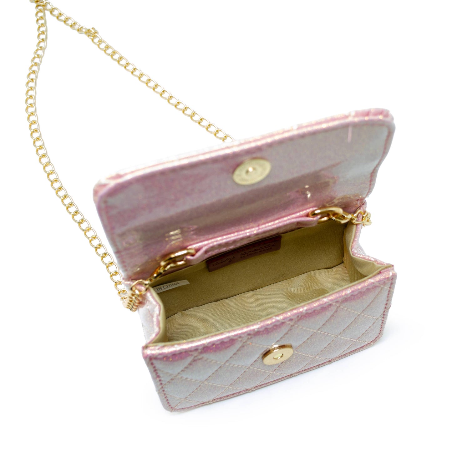 Quilted BFF Blossom Pearl Handle Handbag: Purple