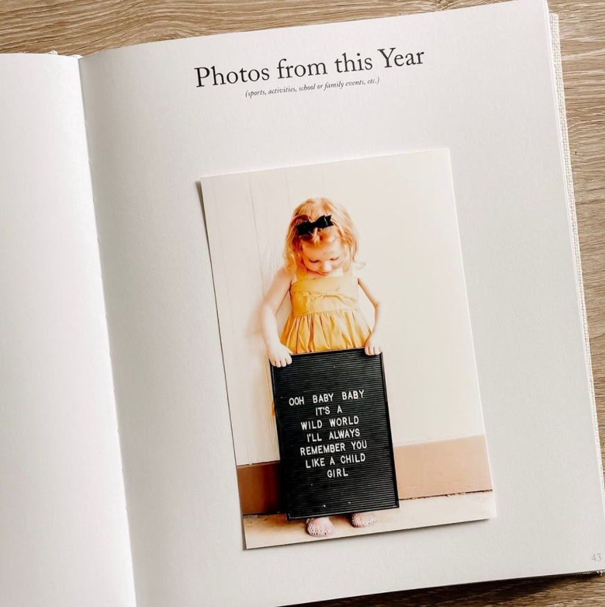 Dear Daughter Childhood Keepsake Book- Cream