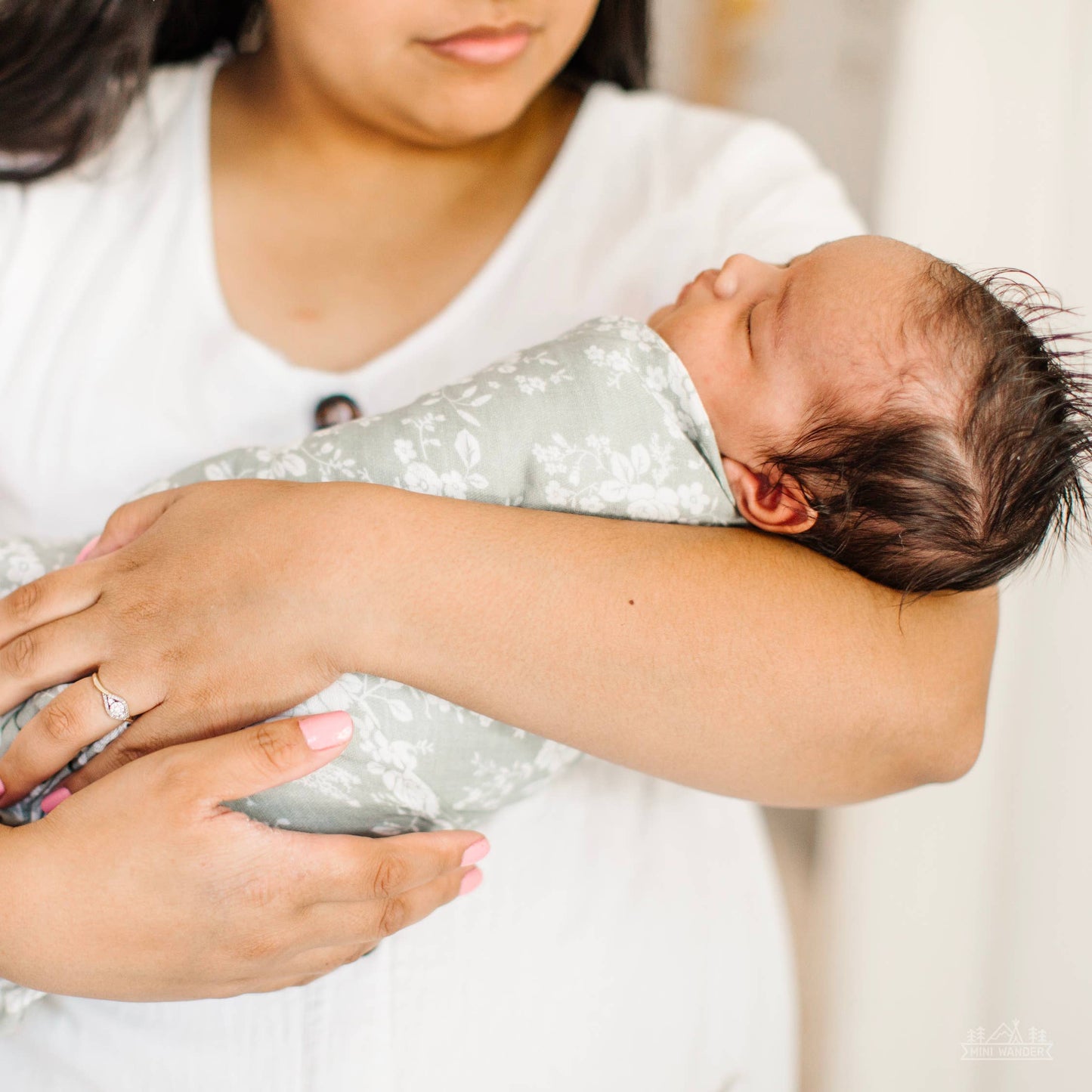 Muslin Swaddle – Whimsy Floral Mustard