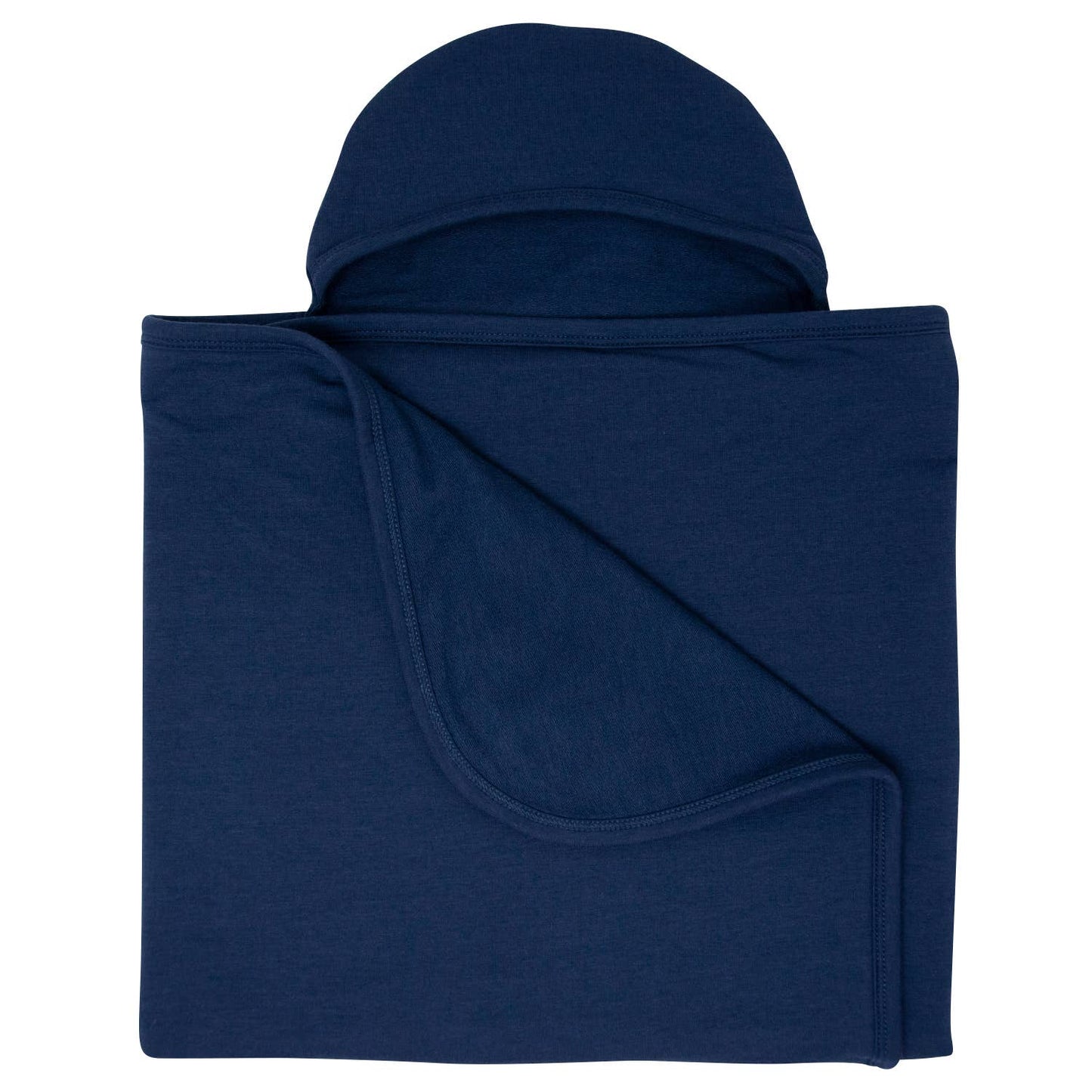 French Terry Hooded Towel - Indigo Blue