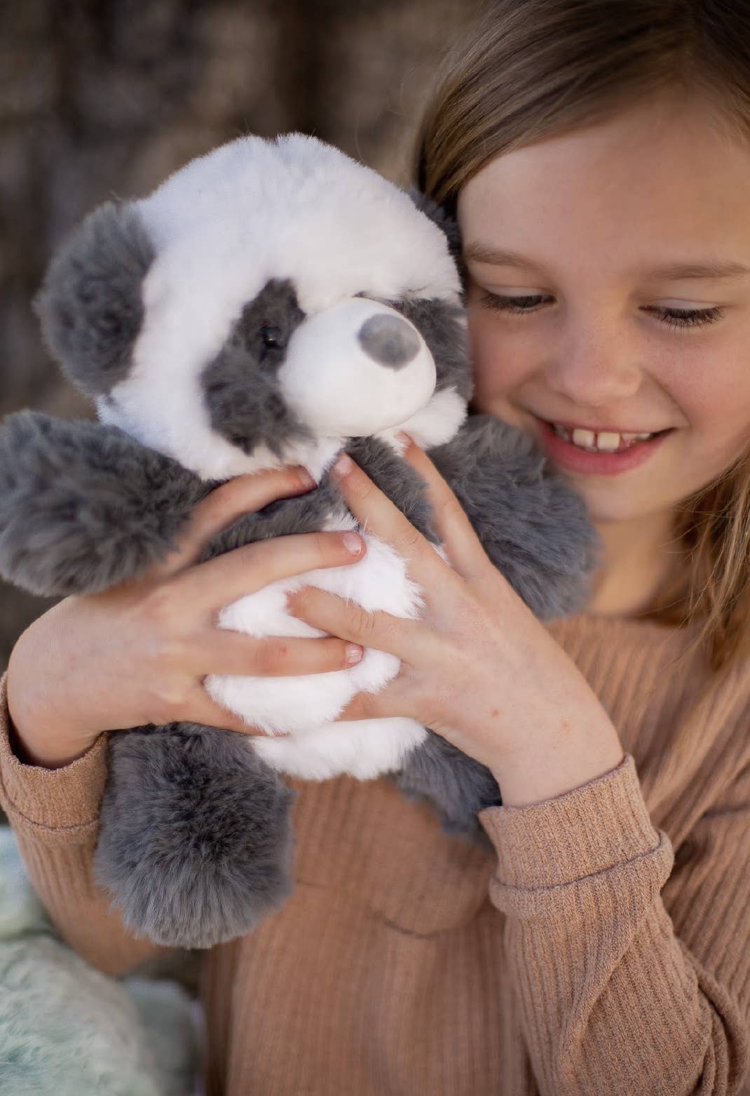 Grey & White Panda Plush