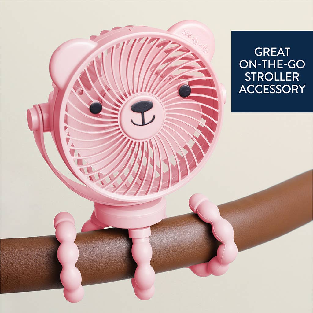 Itzy Breeze 3-Speed Stroller Fan- Pink