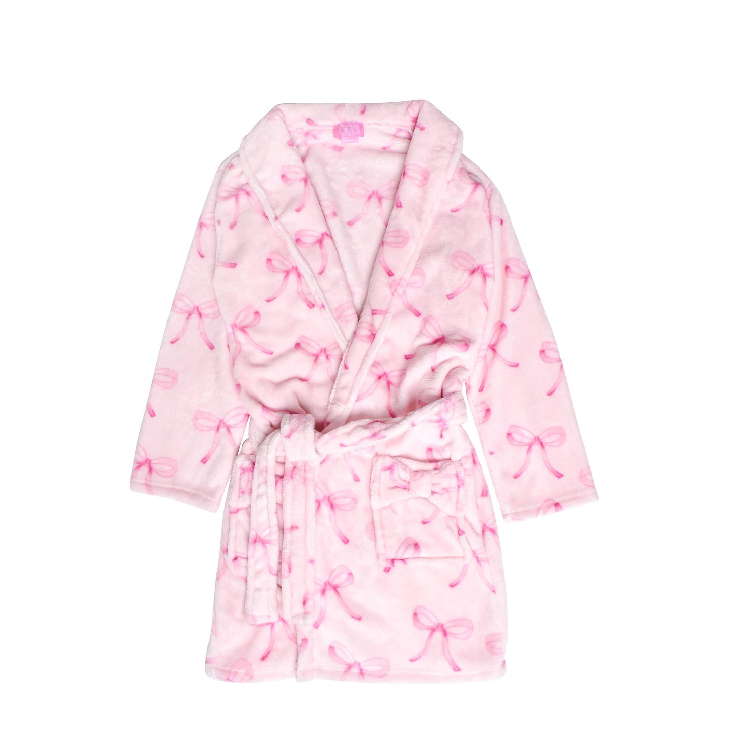 Bath Robe- Orchid Floral Bow Print (size 7/8)