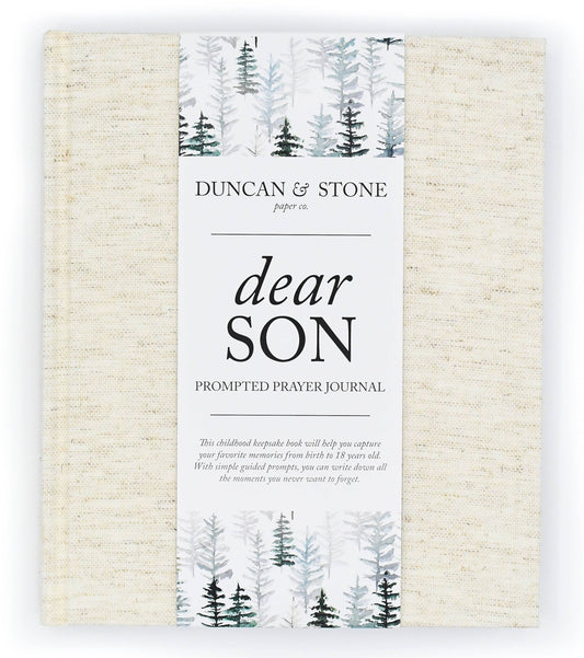 Dear Son Childhood Keepsake Book- Cream