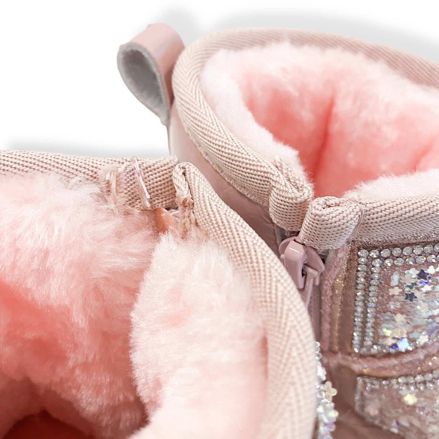 Mini Star Sequin Boots- Pink