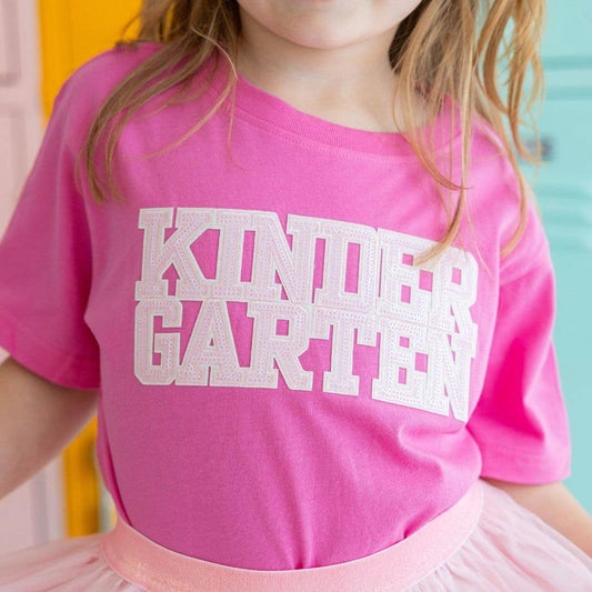 Kindergarten T-Shirt- Sequin Raspberry