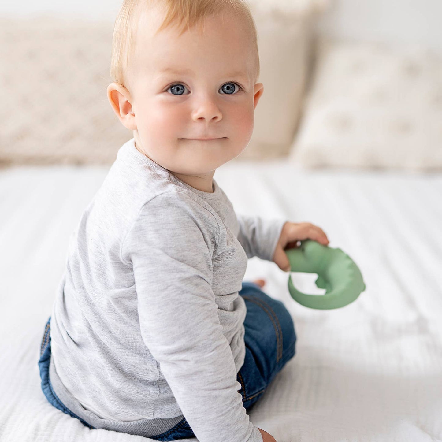 Crocodile - Rubber Teether, Rattle & Bath Toy