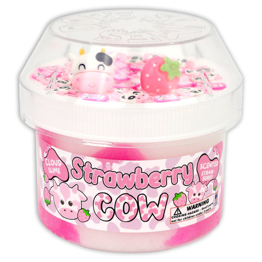 Strawberry Cow - Cloud Textured Slime