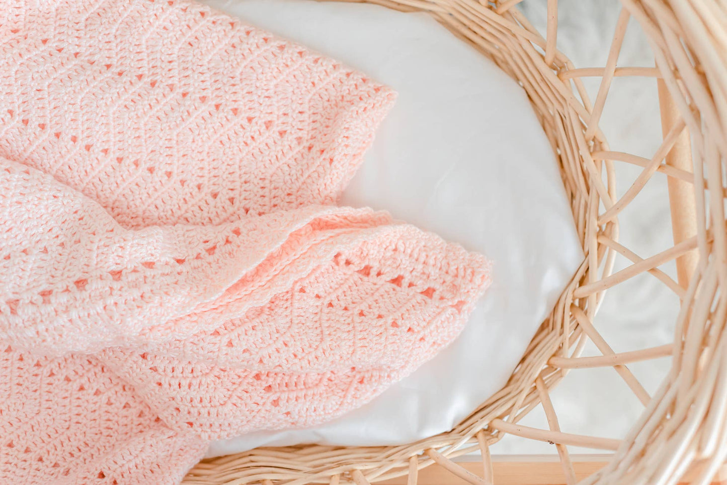 Peach Crochet Baby Blanket