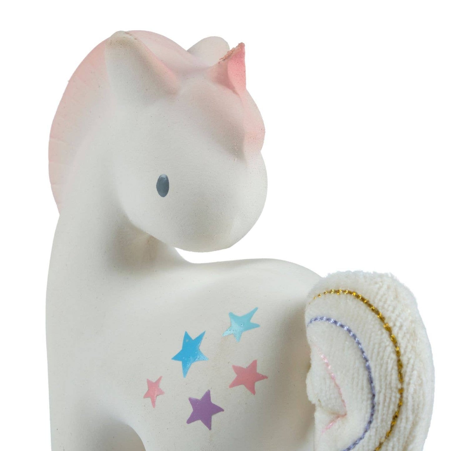 Unicorn - Rubber Rattle w/Crinkle Tail