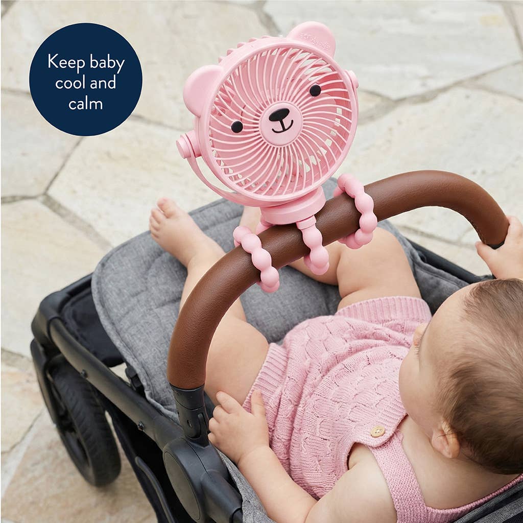 Itzy Breeze 3-Speed Stroller Fan- Pink