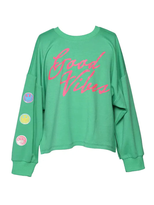 Sweatshirt - Green Good Vibes