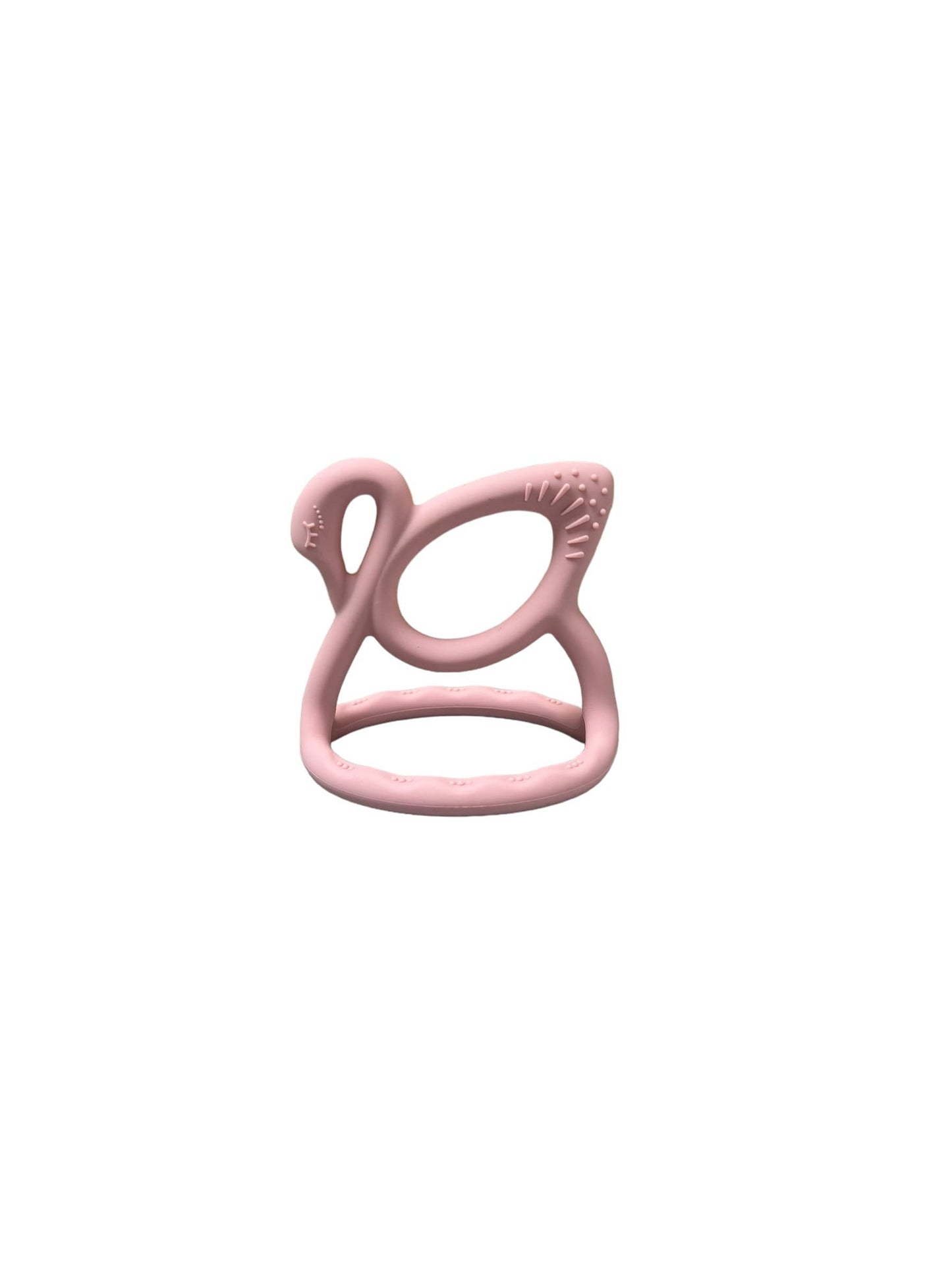 Swan Teether- Dusty Pink
