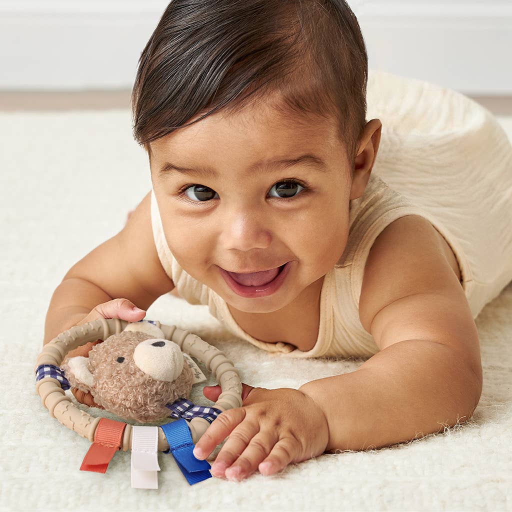 Itzy Ring Pal- Taupe Bear