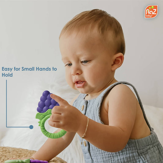 RaZ-Fruitique Silicone Teethers 3PK
