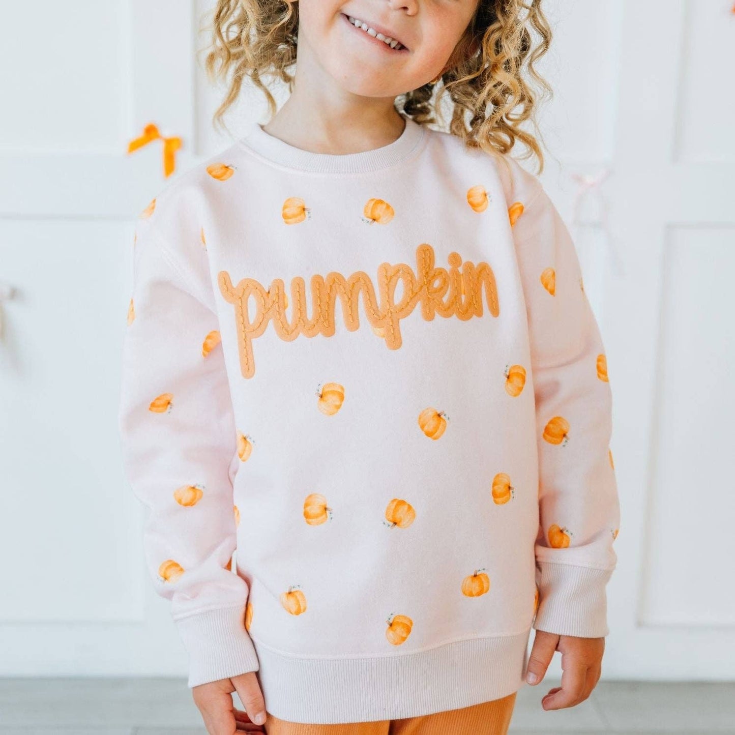 Pumpkin Stitch Patch Sweatshirt