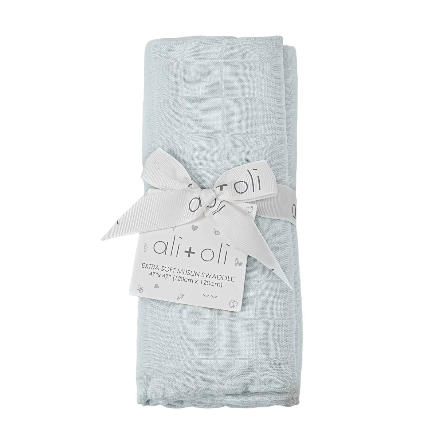 Muslin Swaddle Blanket- Misty Sky