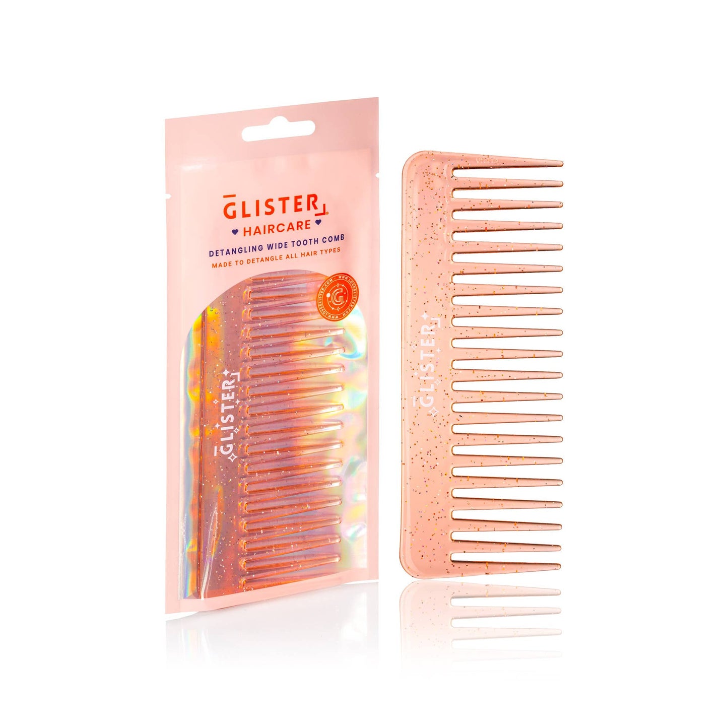 Wide Tooth Detangling Comb - Pink