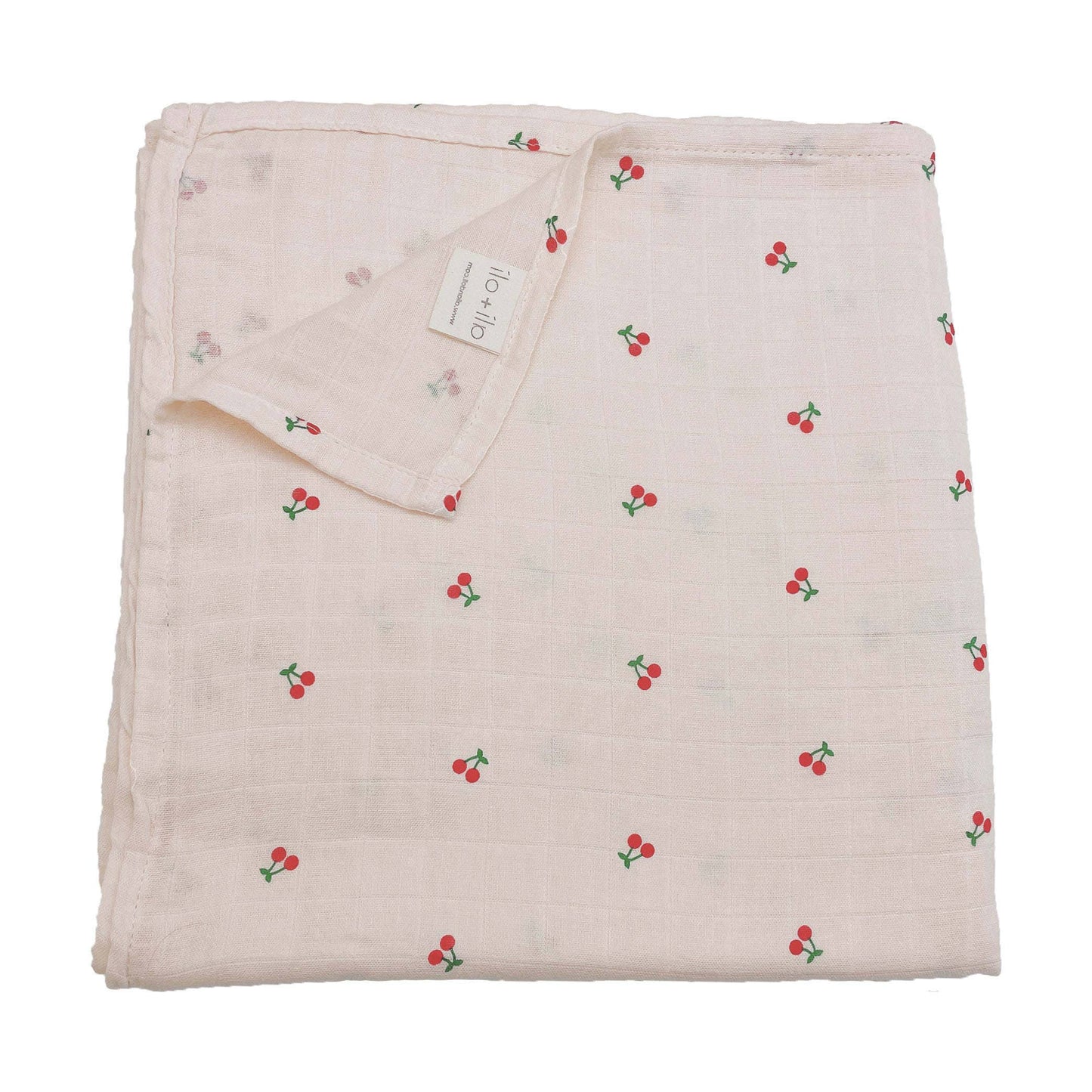 Muslin Swaddle Blanket - Cherry