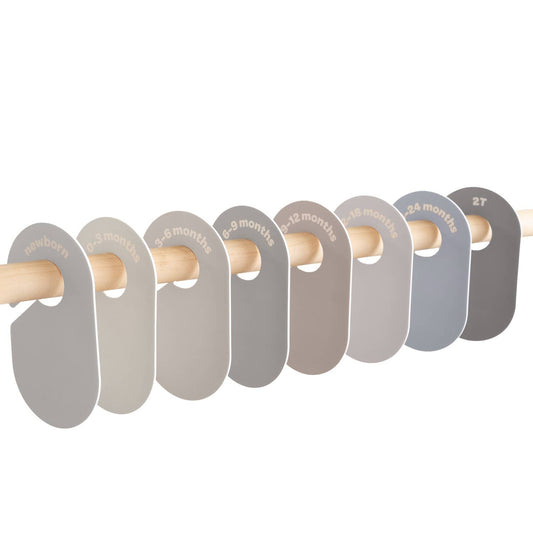Beige/Gray-Baby Closet Dividers NB-24m