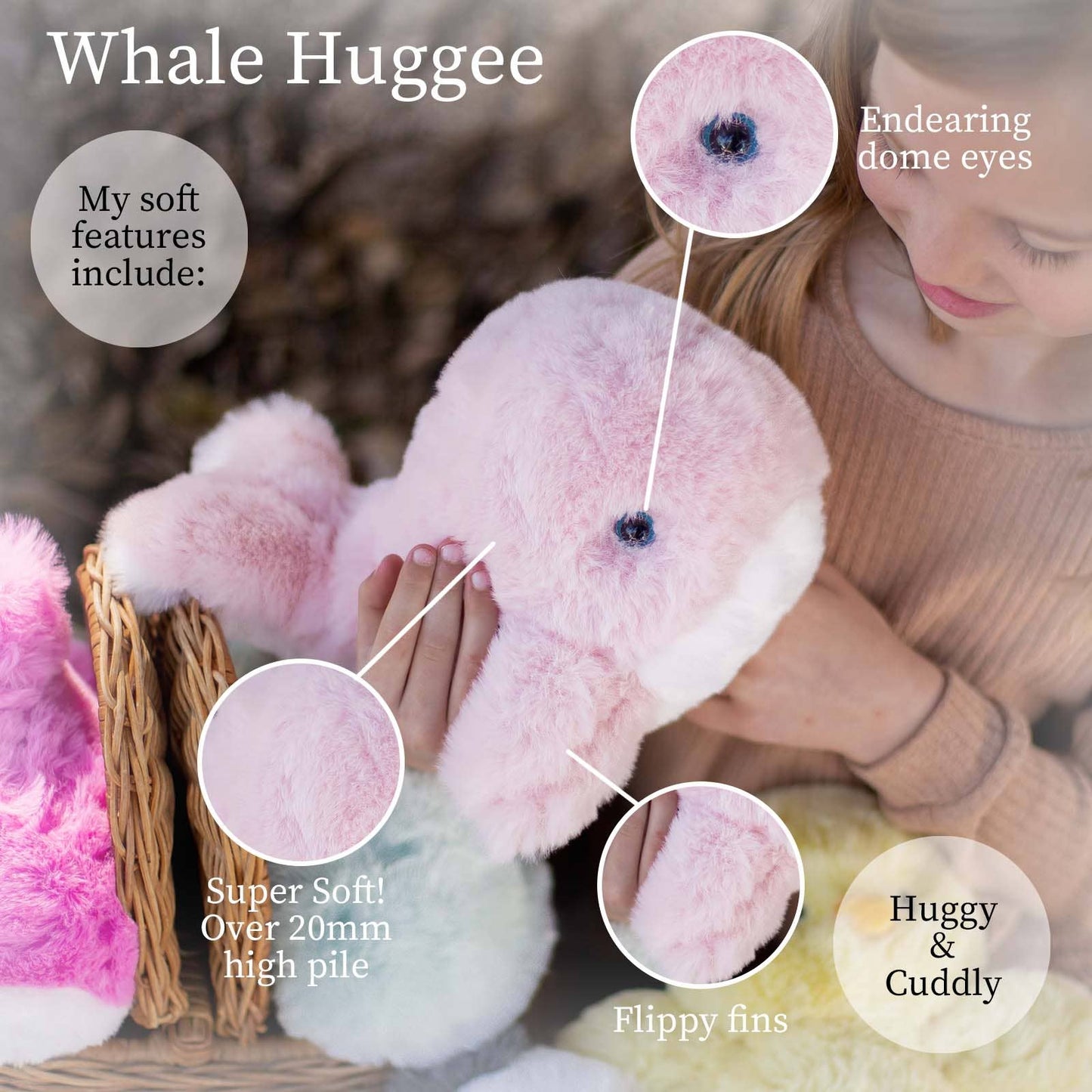 Pink Baby Whale Plush Toy