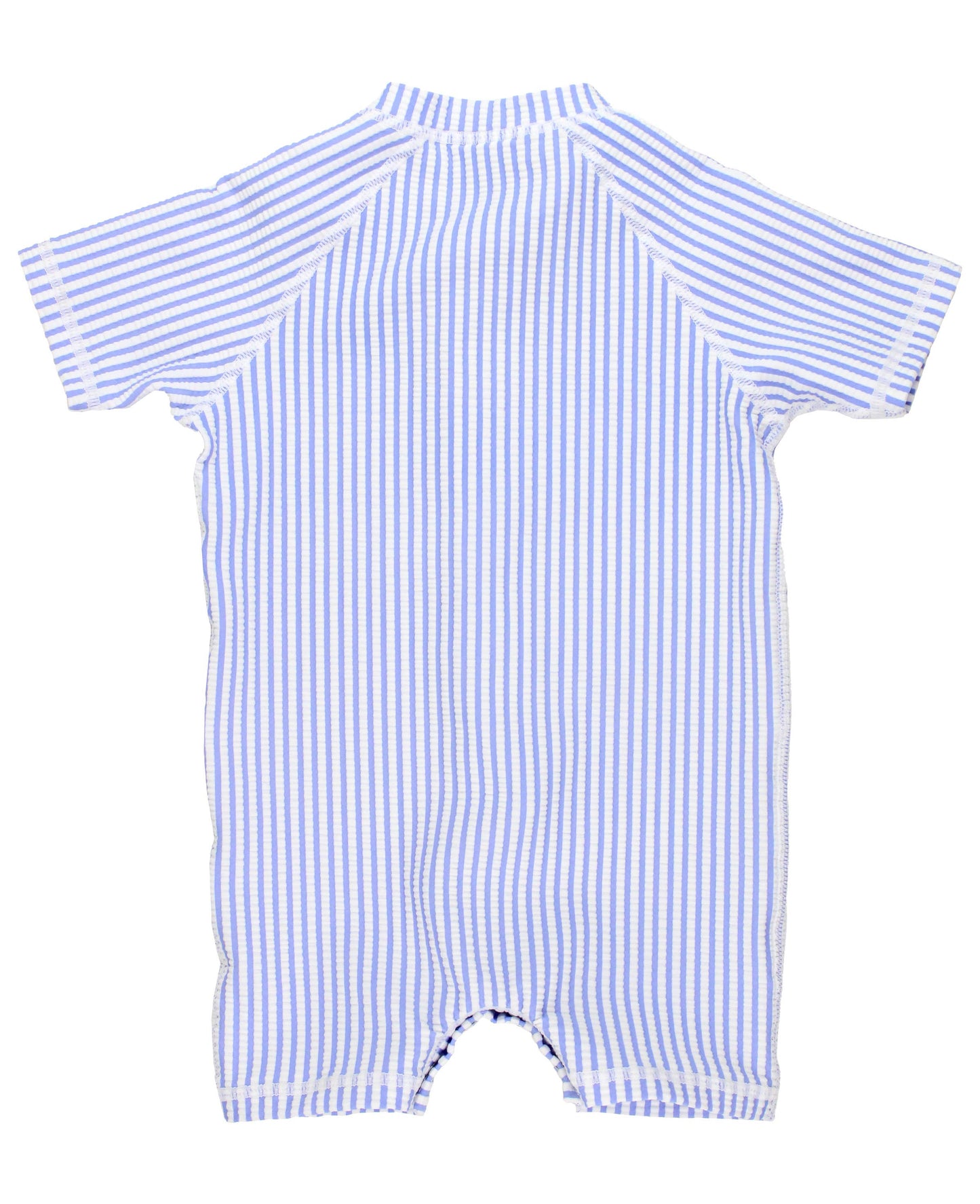 Periwinkle Blue Seersucker SS Rash Guard