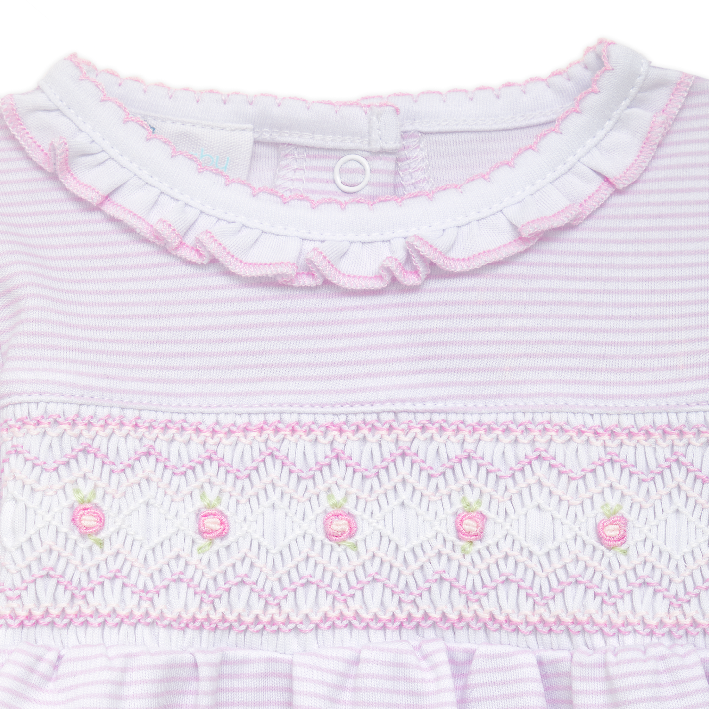 Julia Smocked Footie - Pink
