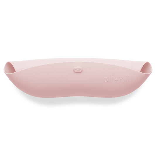 Silicone Baby Bib Roll Up - True Pink