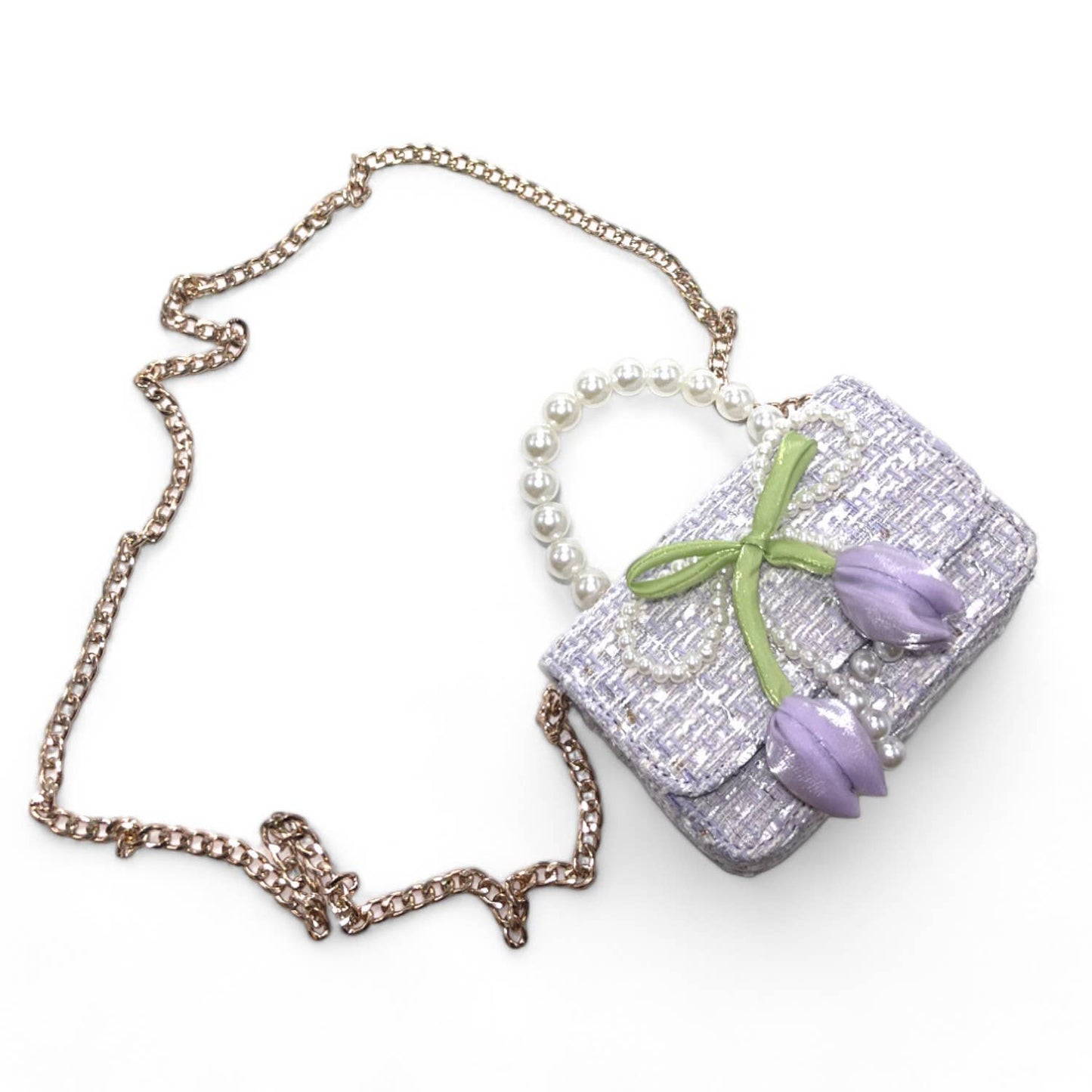Lily & Bow Tweed Purse- Purple