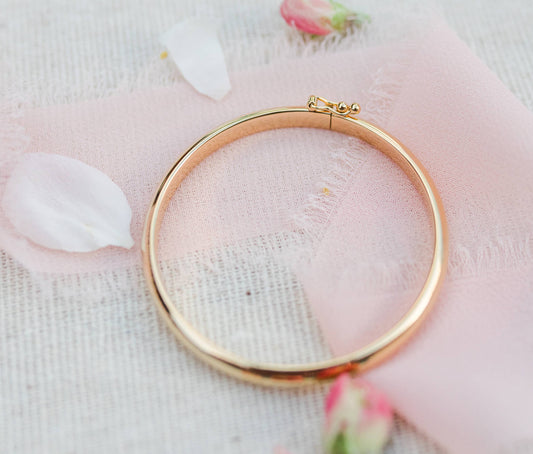 Gold Classic Bangle for Baby