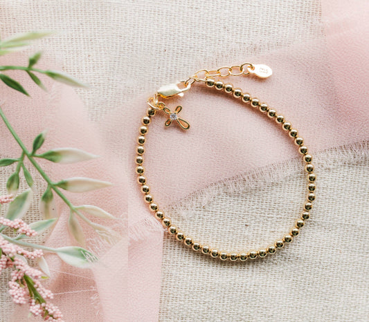 Lenox 14K Gold-Plated Cross Bracelet