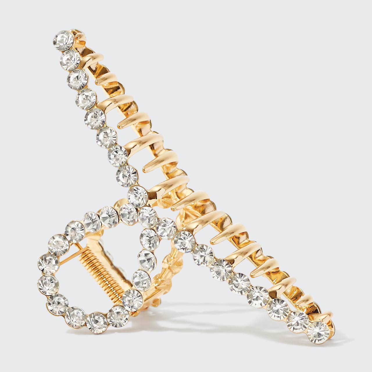 Metal RhinestoneClaw Clip - Gold