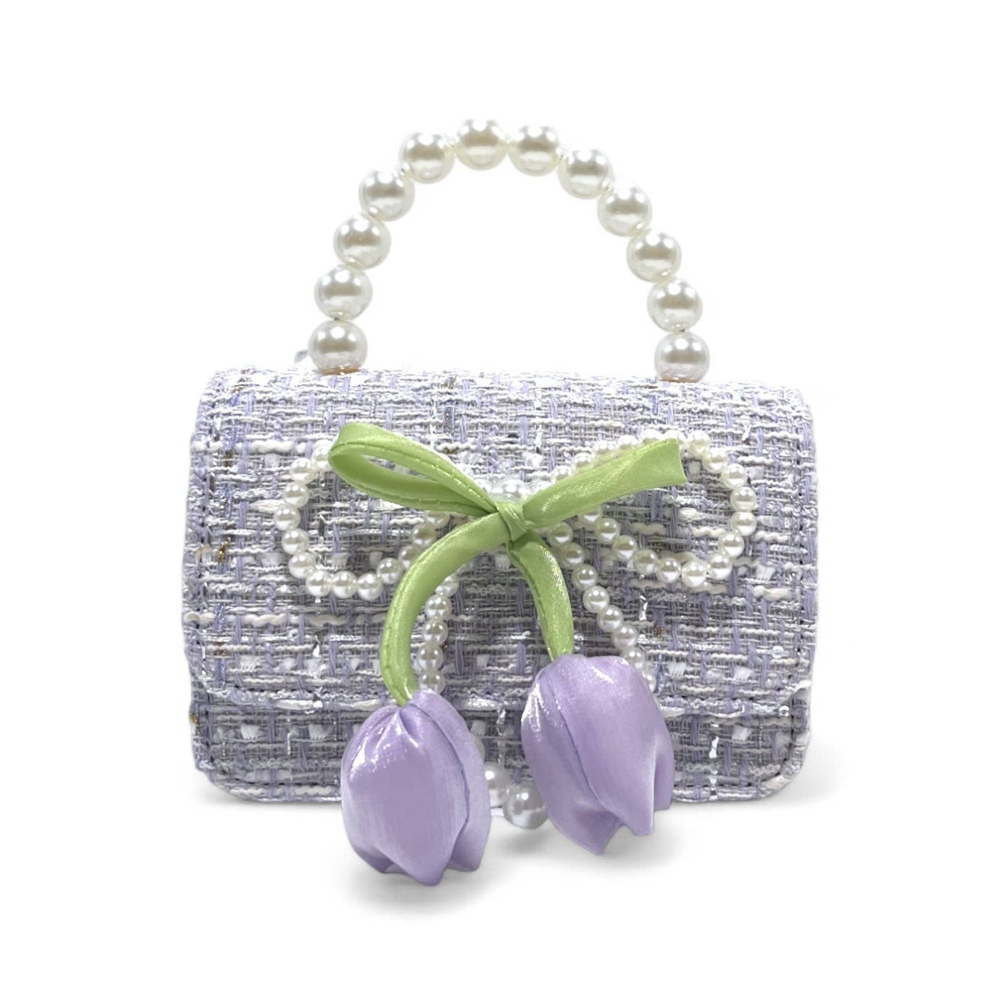 Lily & Bow Tweed Purse- Purple