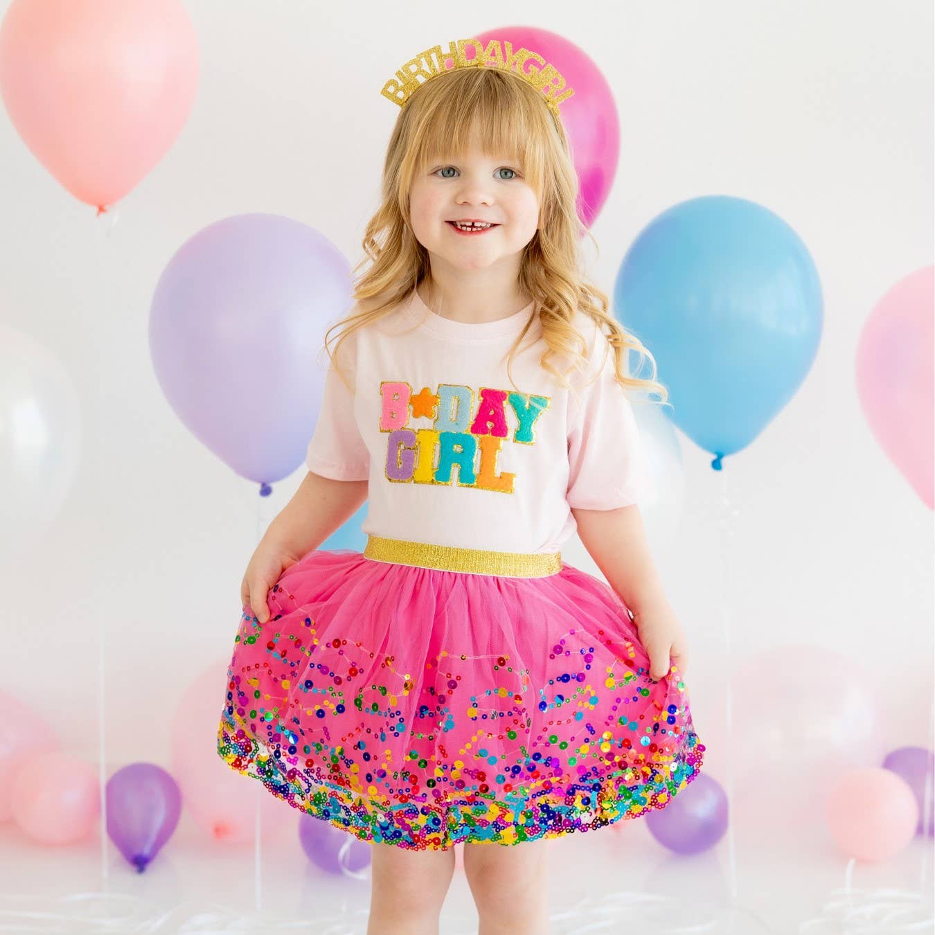 Birthday Girl Tee- Pink