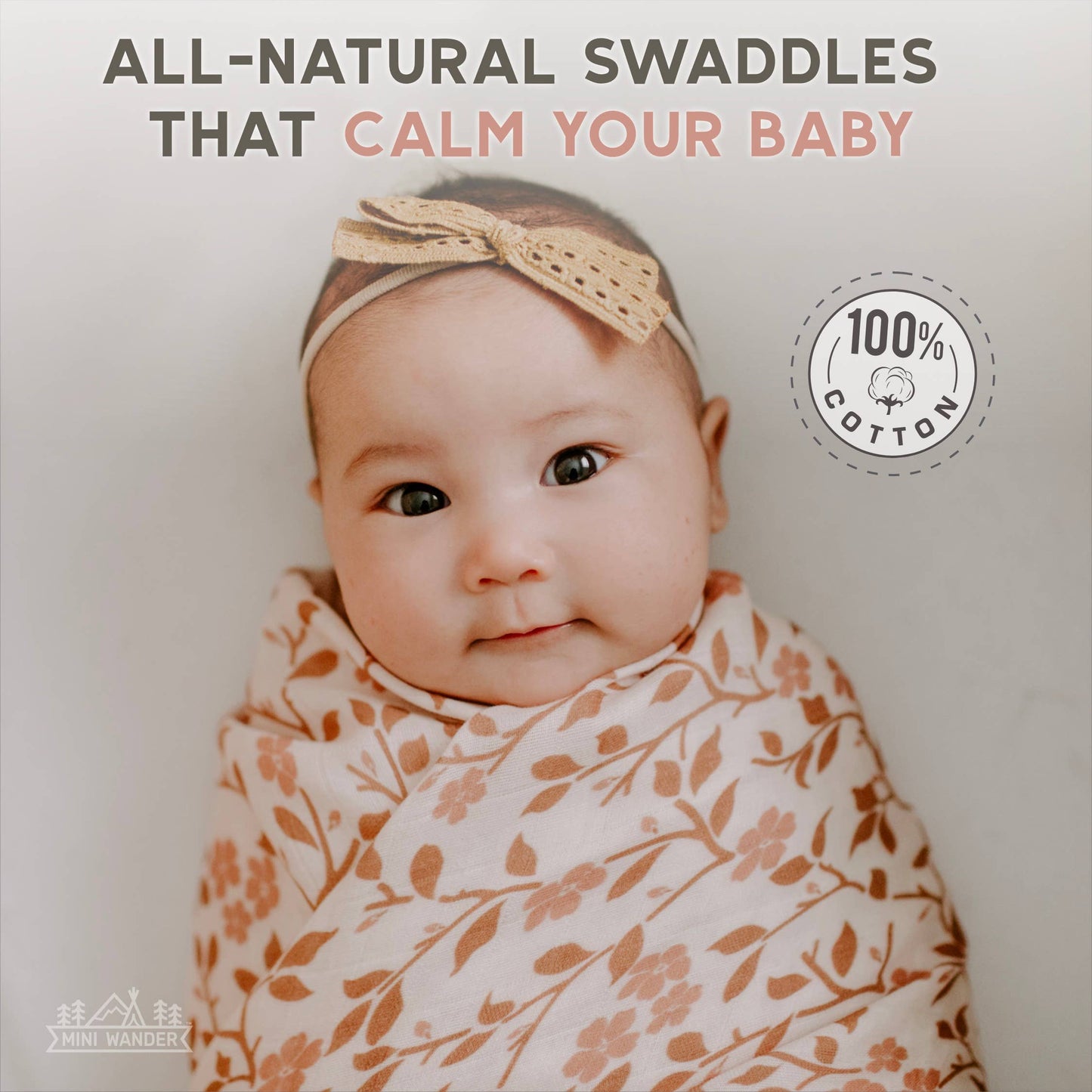 Muslin Swaddle – Magnolia Tree Peach