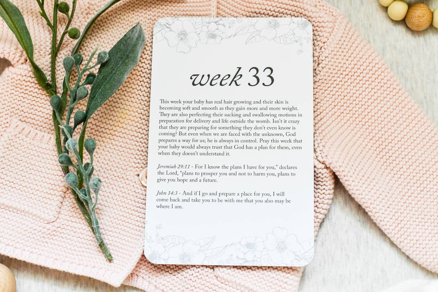 Pregnancy Prayer Cards - White