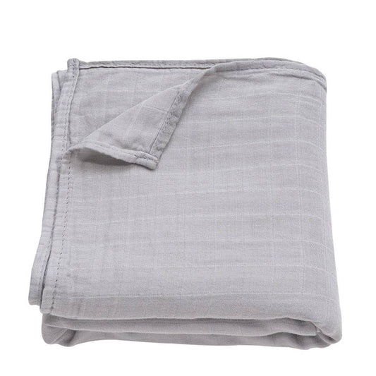 Bamboo Muslin Swaddle Blanket - Light Grey