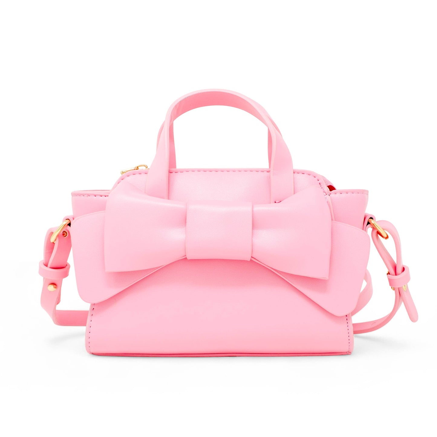 Bow Baguette Handbag- Pink