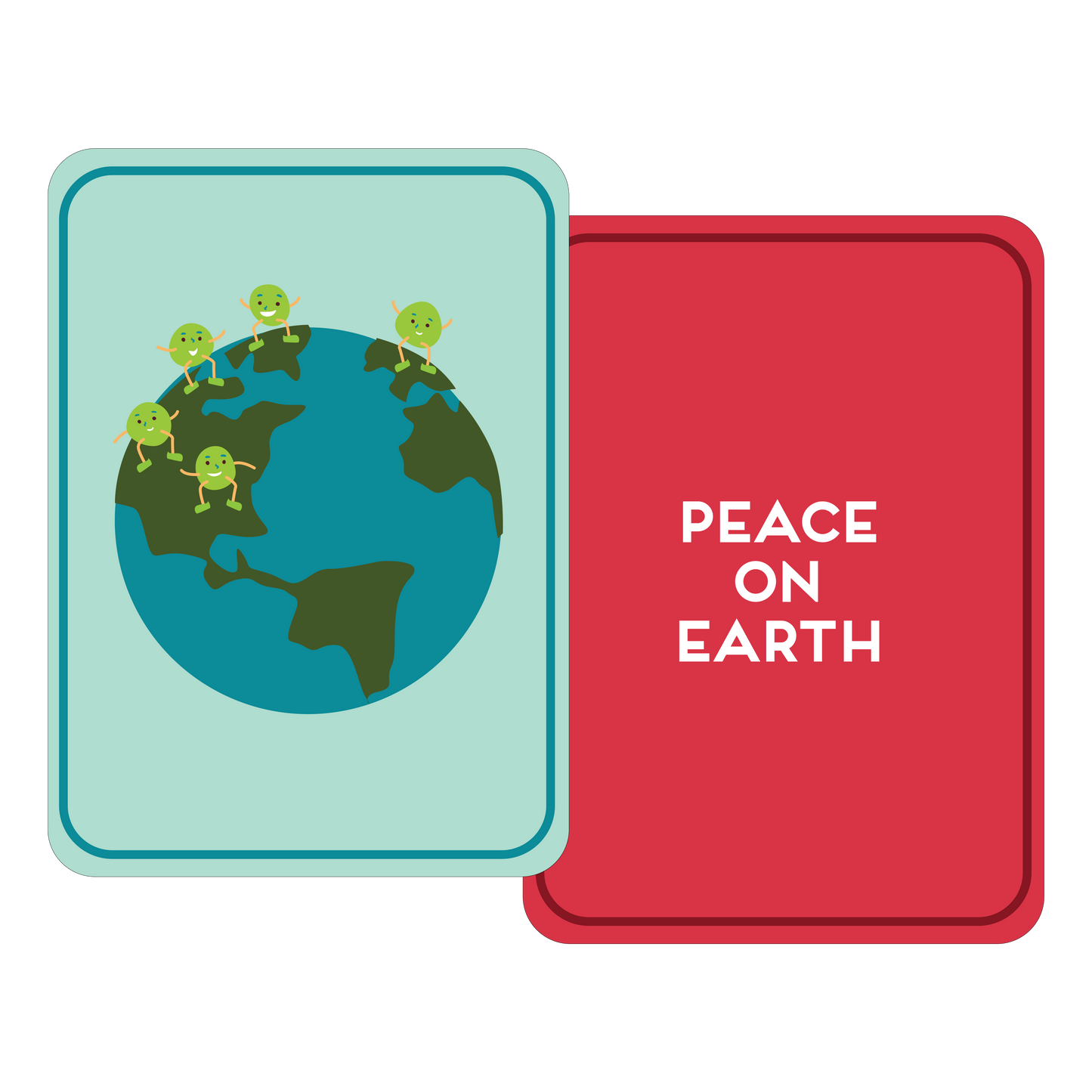 Peas on Earth Holiday Rebus Cards