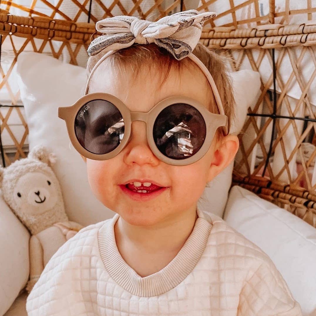 Kids Sunglasses Round - Taupe