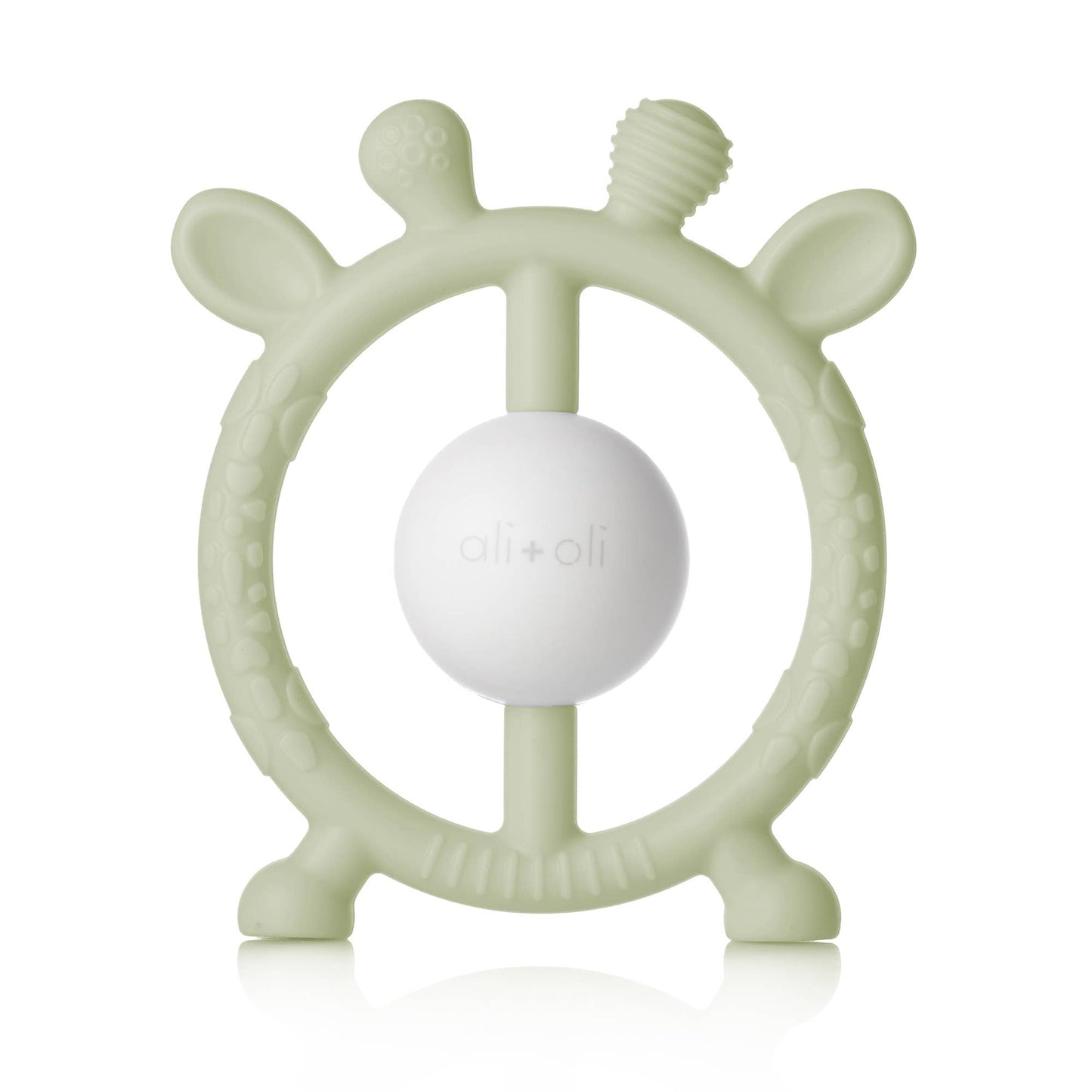 Giraffe Teether & Rattle - Sage